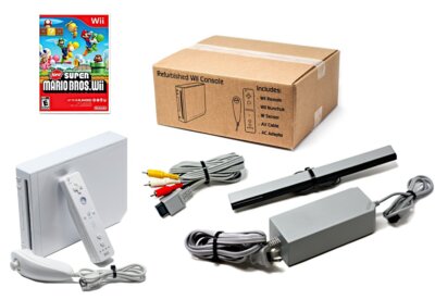 Authentic Wii Console White + Pick Games, Controllers & Cords + US Seller