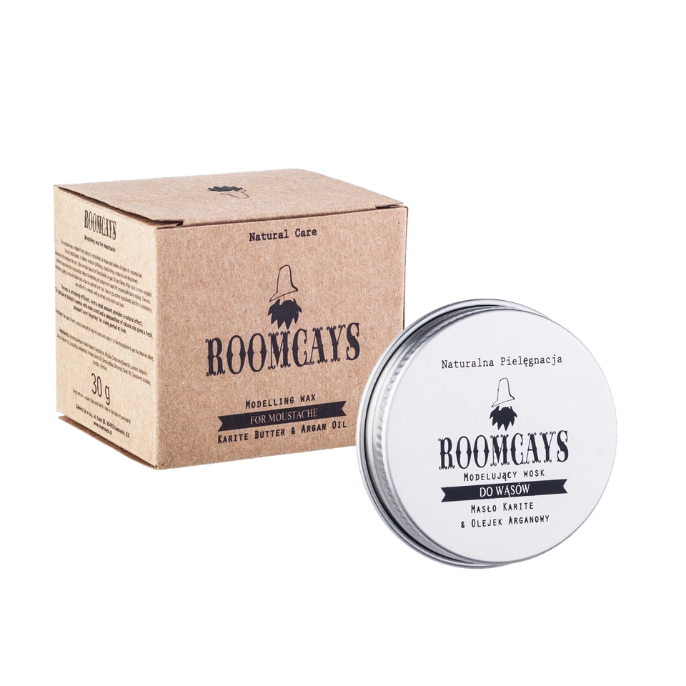 Roomcays naturell Bartwachs Wachs Bart Wax Moustache Mustache Pomade Bartwichse