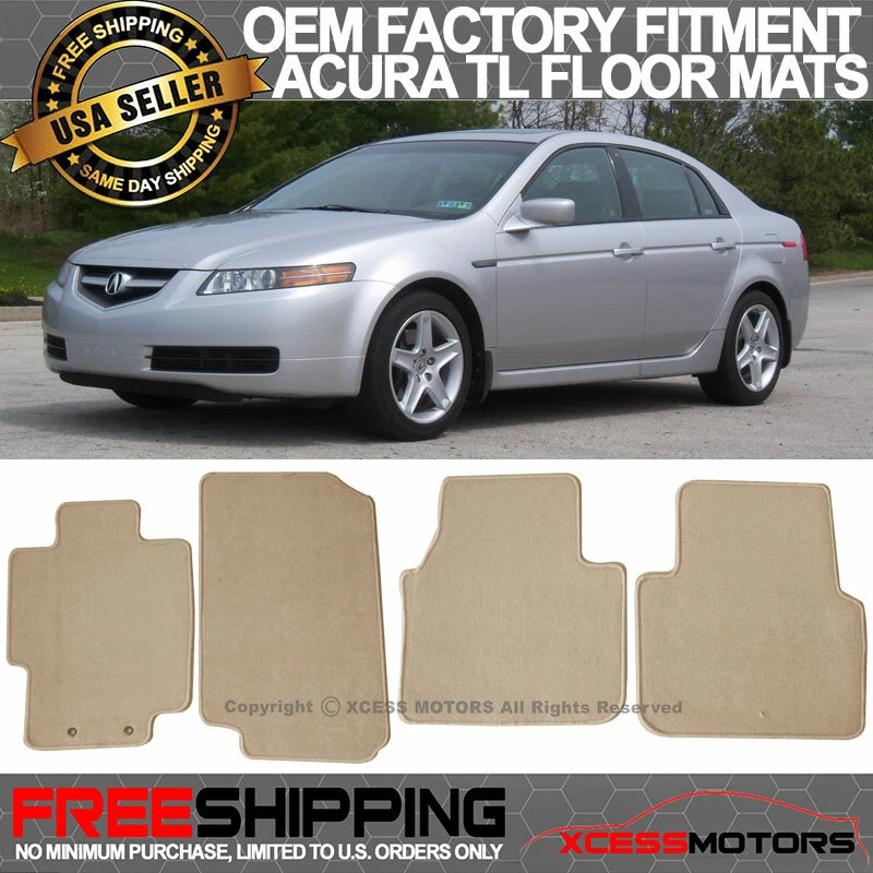 Fits 04 08 Acura TL Floor Mats Carpet Front Rear Beige 4PC