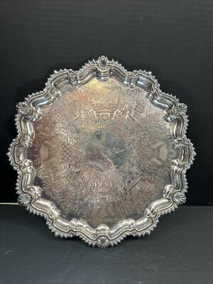 Mappin&Webb salver tray アンティーク　トレイ VICTORIAN SILVER PLATED SALVER TRAY CONTINENTAL 1900s | eBay