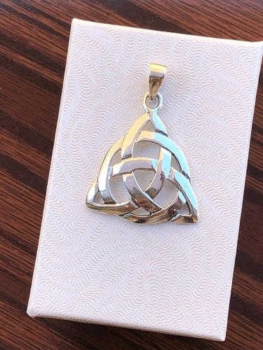 925 Sterling Silver Endless Celtic Knot Pendant Womens 25mm(0.98")/35mm ...