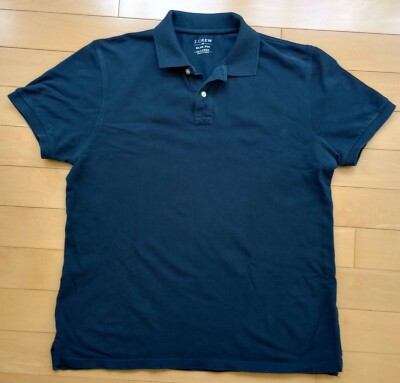Men's Slim Pique Polo Shirt, Regular Size, Large, Navy