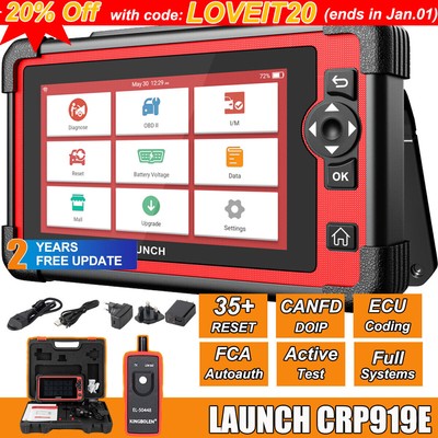 2025 LAUNCH CRP909E CRP919E Lite Bidirectional Car Diagnostic Scanner ECU Coding
