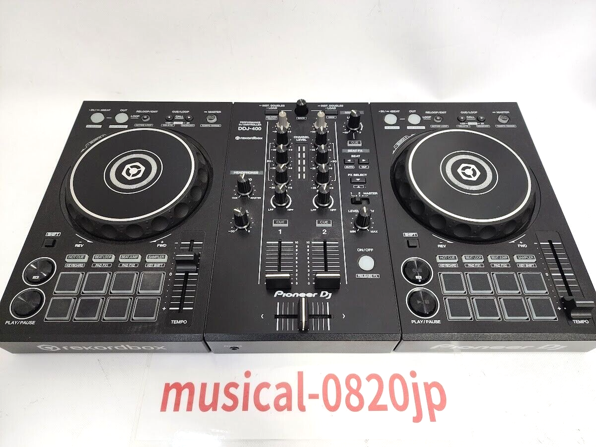 Pioneer DJ ddj400 ブラック DDJ-400 - 2-channel DJ controller for rekordbox dj (Black)