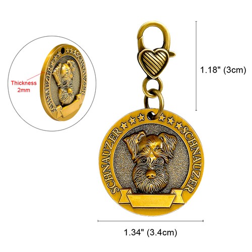 Robuste 3D Hundeetiketten personalisiert graviert Haustier Welpe Ausweis Name Halsband Scheiben gold - Bild 39 von 72