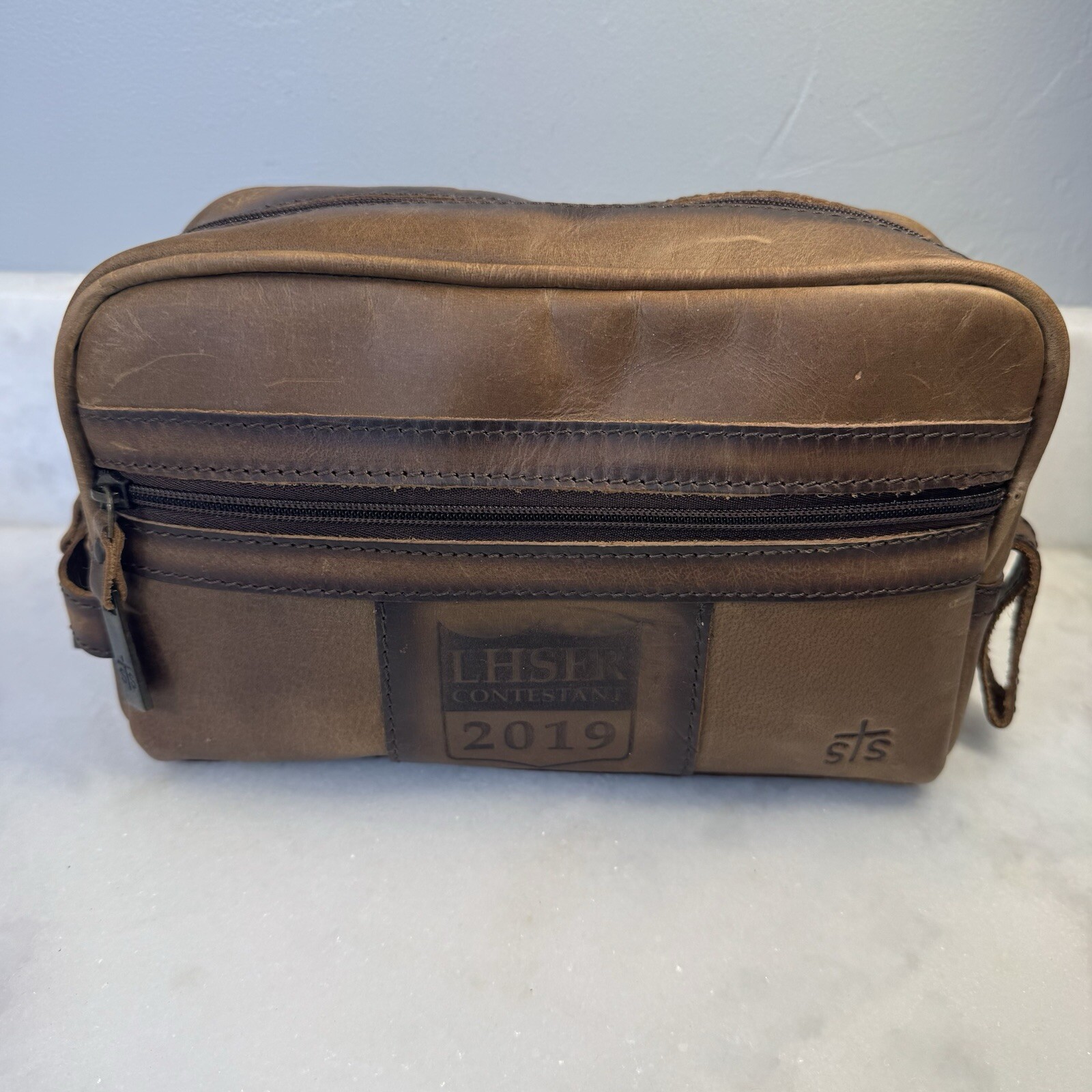 STS Ranchwear Leather Foreman Shave Kit Bag STS30550