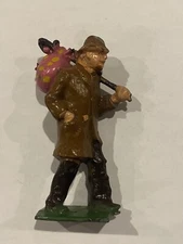 John Hill & Co Vintage Hobo Hopping A Train 1950s 2.25" Tall England.RARE-Minty!