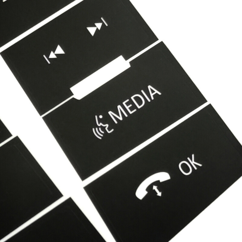 PVC Button Repair Stickers Decals Car Steering Wheel Repair Button Stic