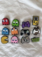 12 Pc 80s Retro Arcade Video Game Unisex Shoe Charms - Brand New