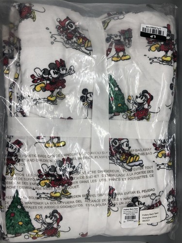 NWT Pottery Barn Teen Mickey Mouse Disney Christmas Flannel Pajamas Set Small - Picture 3 of 10