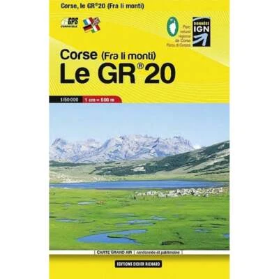 Corsica / Corse France Le GR20 Pocket Route Map - hiking walking holiday 1:50K
