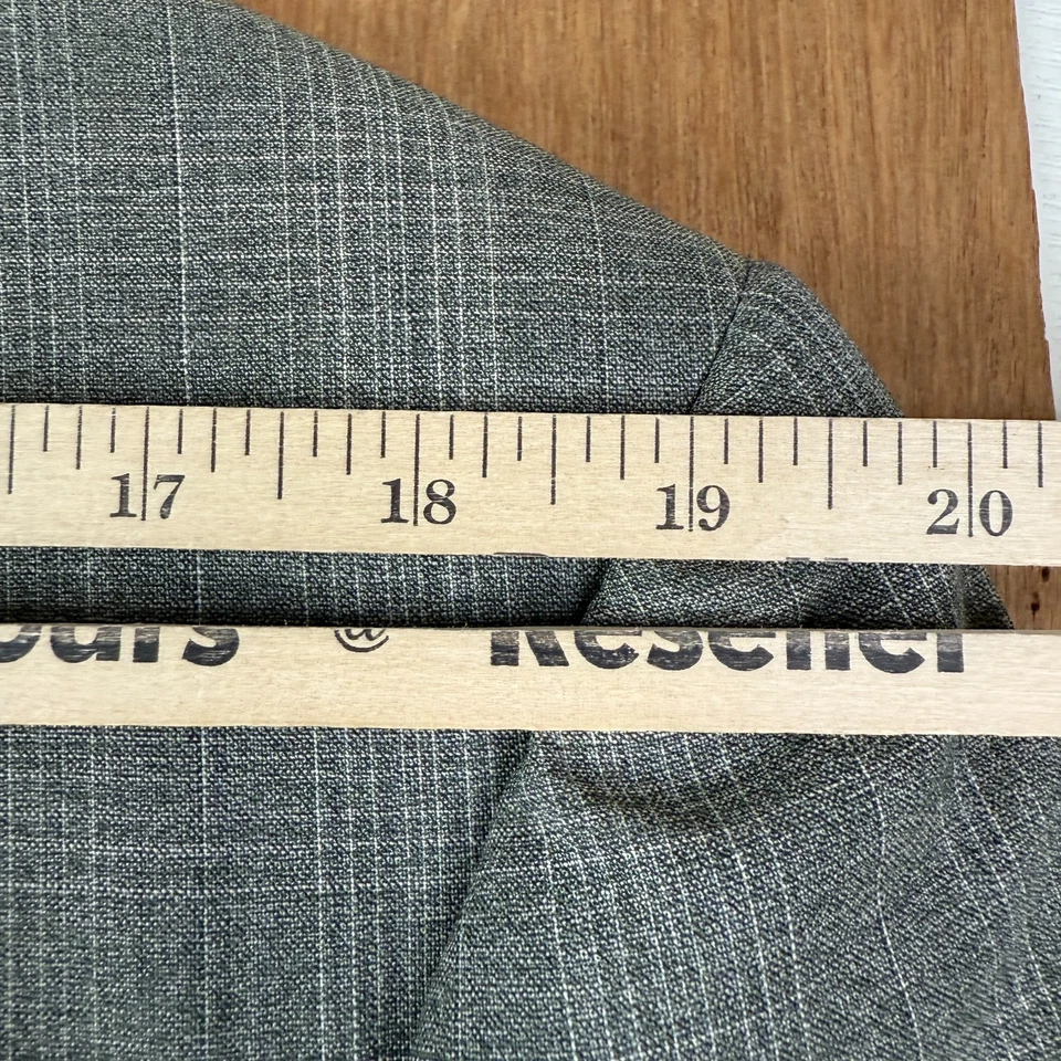 Ermenegildo Zegna Suit Mens 44L Green Checkered Plaid 2 Button Wool Canvas VTG - Image 4 of 4