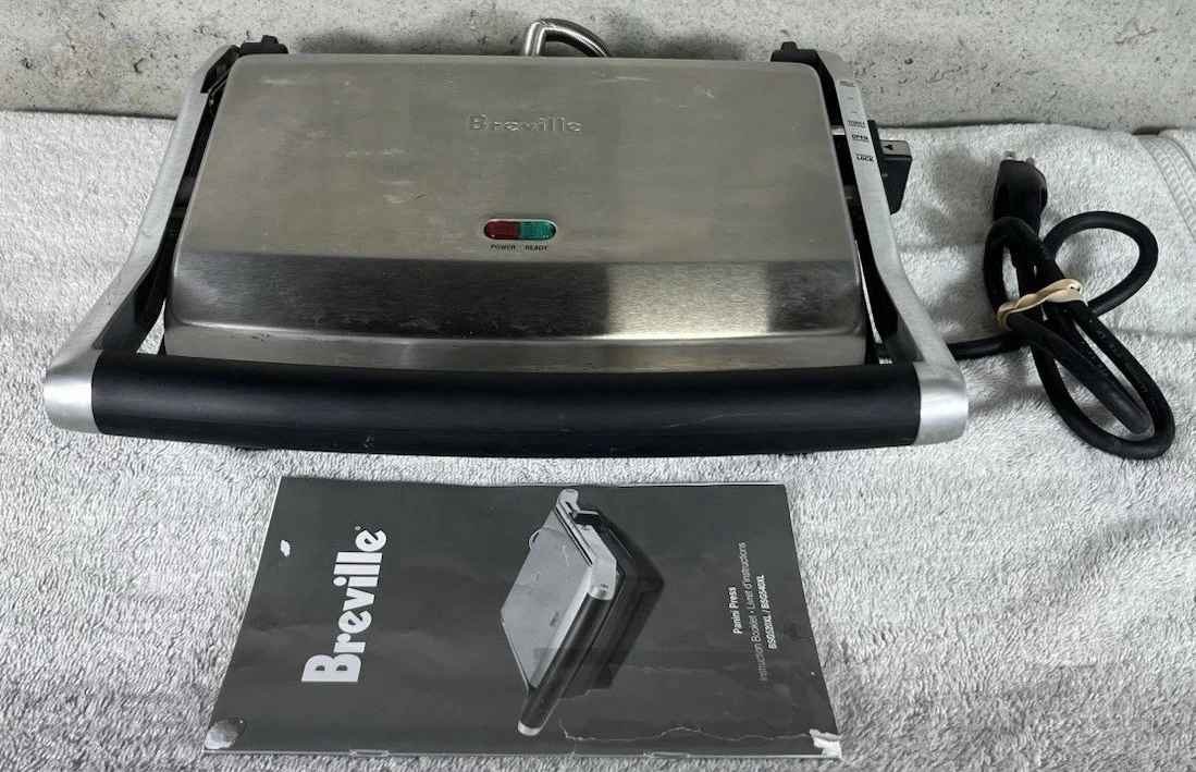 Breville Panini Duo Electric Sandwich Maker Nonstick Stainless Steel BSG520XL