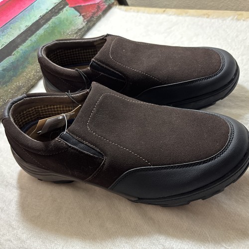 NWT WEATHERPROOF VINTAGE 1948 Brown Suede Slip-On Shoes Sz 11M - Picture 2 of 8