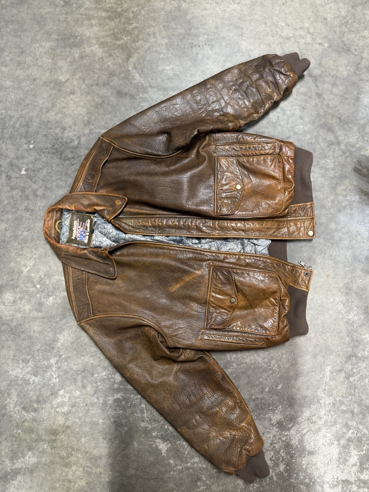 Authentic Vintage American Leather Jacket RARE Men's Size L