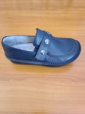 Alegria Ericka Upgrade Women  s Black Leather Slip-On Comfort Clogs Shoes Size 8