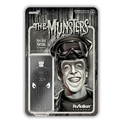 MUNSTERS - Reaction Figures Wave 3 - Hot Rod Herman Grayscale - Figu - F600z