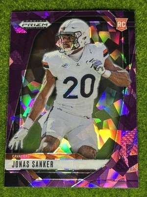 2025 Panini Prizm Draft Picks Purple Ice /199 Jonas Sanker #142 Saints RC