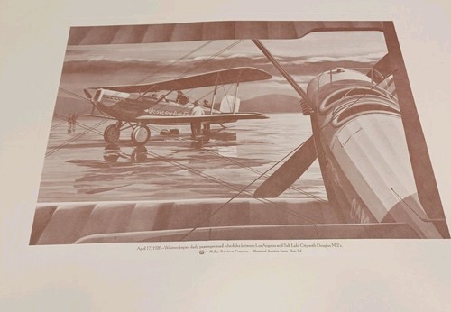 Phillips 66 Western Air Express Airline Douglas M2 Aircraft Plane Print - Picture 3 of 7