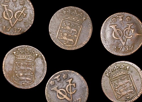Dutch East India Company Duit Coins West Friesland 1726-1793 Set of 6 🇮🇩