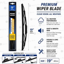 Heavy Duty All Weather Conventional - J-hook Bayonet Pin - Wiper Blade 19 Inch Heavy Duty All Weather Conventional - J-hook Bayonet Pin - Wiper Blade 19 Inch