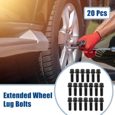 20pcs M14x1.5 Extended Wheel Lug Bolts Ball Seat 45mm Shank for VW for Audi