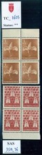 TC_1605. TRIESTE B. Blocks of 1951  DOMESTIC ANIMALS   stamps. Sas 35A,36. MNH