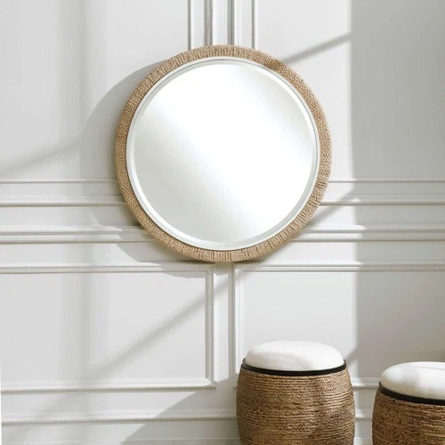 Uttermost 09668-MRR 40" Diameter Circular Bathroom Mirror - White - Picture 5 of 6