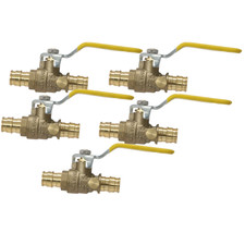 5 Pack XFITTING 1/2" Pex A Ball Valve w/ Drain, Expansion F1960, Lead Free Brass