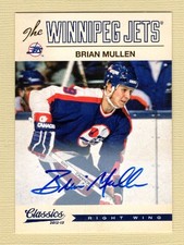 2012-13 Panini Classics Hockey Brian Mullen Autograph (Jets)