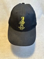 Captain QO Logo Hat Apollo USA Black Adjustable Baseball Cap 035-1 337