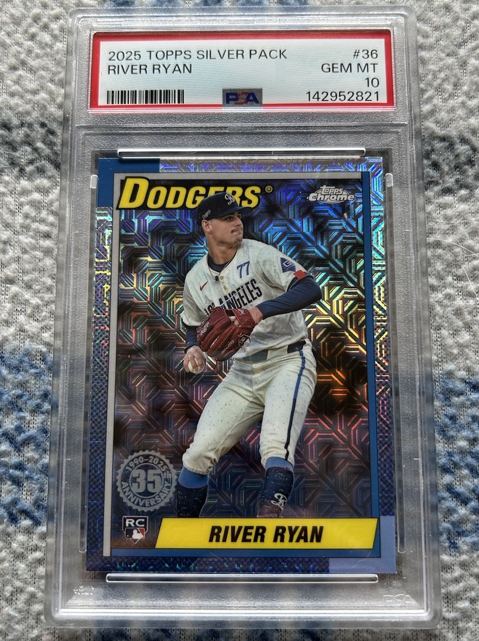 2025 Topps Silver Pack PSA Gem Mint 10 River Ryan view 1