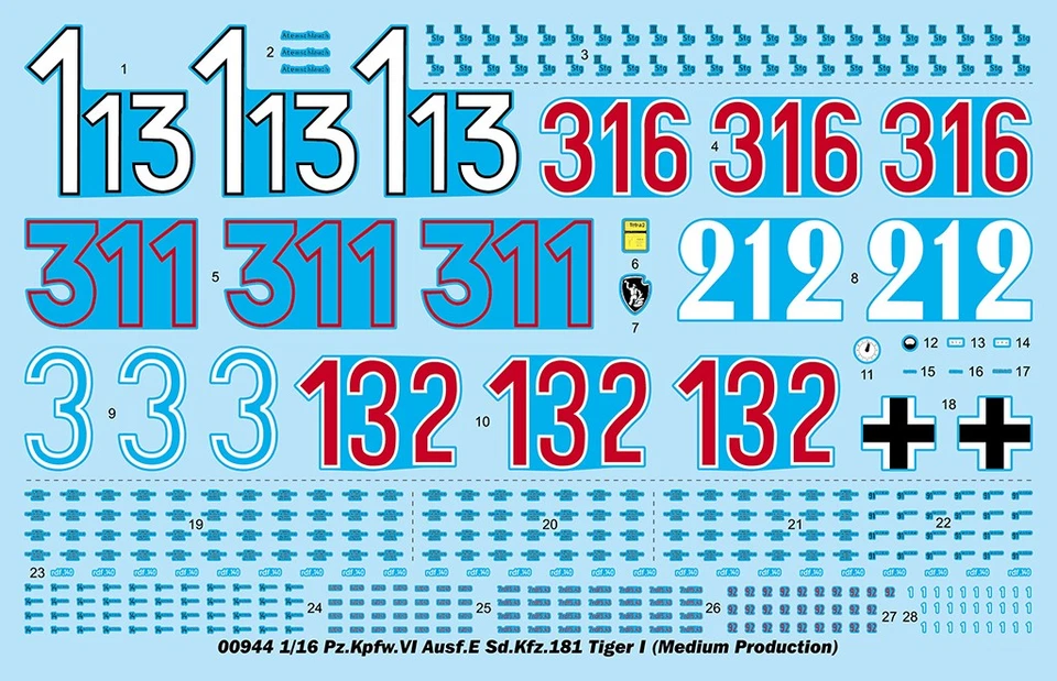 Trumpeter 00944 PZ.KPFW.VI AUSF.E SD.KFZ.181 TIGER I MEDIUM PRODUCTION 1:16 Kit - Immagine 3 di 4