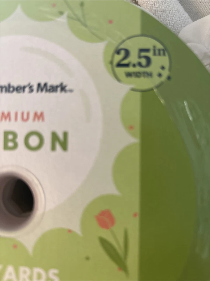 Beautiful New 5 YARDS Pink/ Blue Pastel  PLAID WIRE EDGE RIBBON  2 1/2" Wide - Image 3 of 3