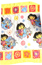Dora the Explorer Quilt Toddler Bed Comforter Dan River Vintage 2002