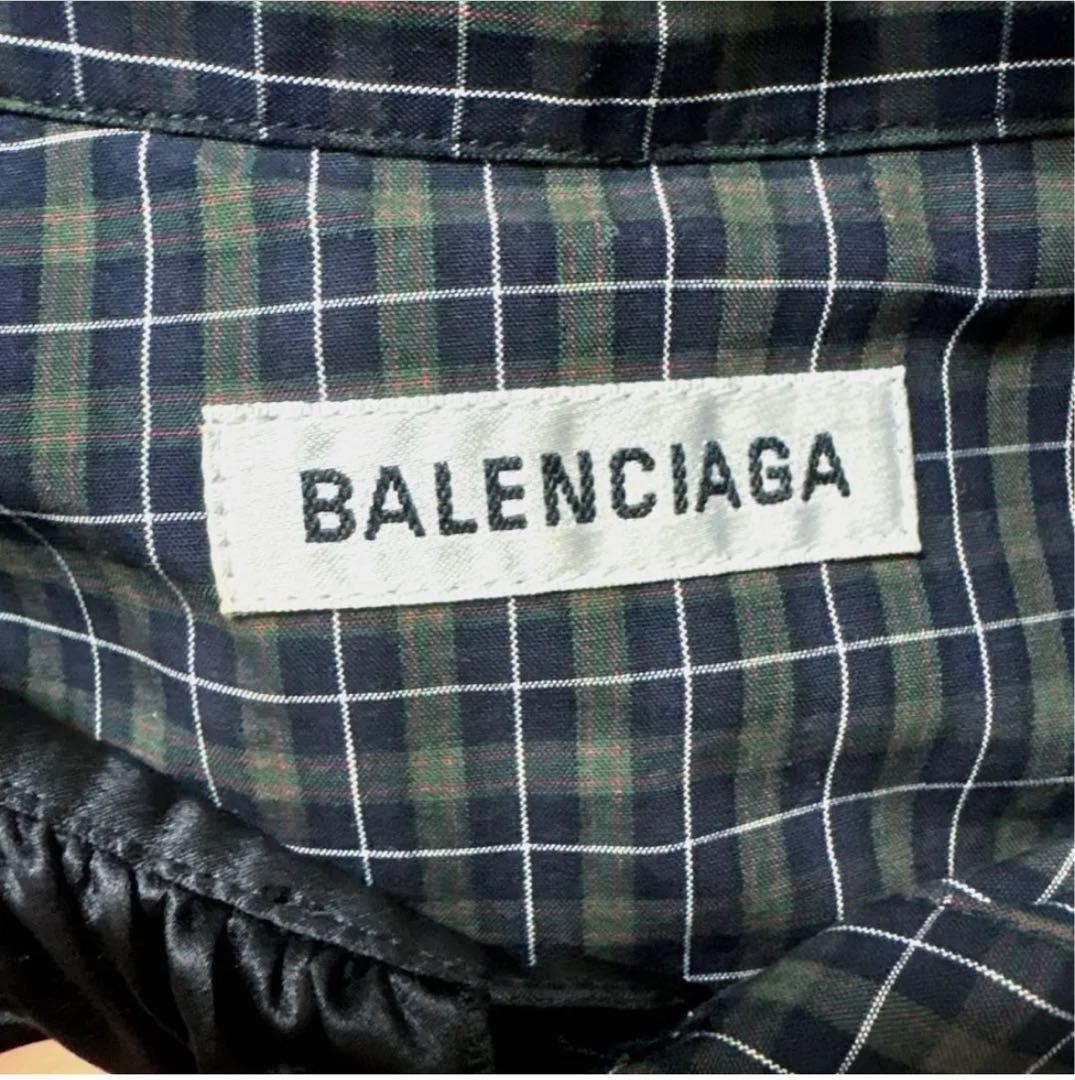 USED BALENCIAGA SILK CHECK DRESS VERYGOOD thumbnail 7