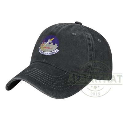 490th Missile Squadron Unisex Denim Hat Adjustable Baseball Cap