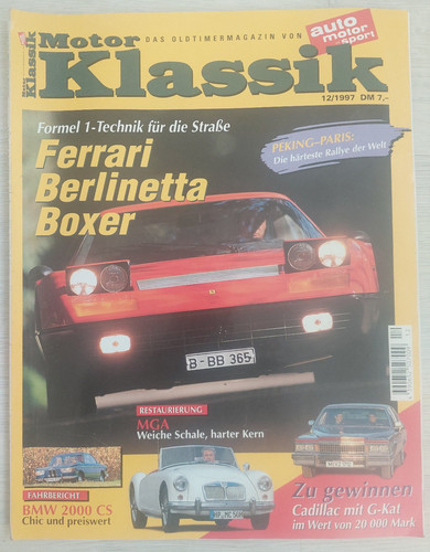 MotorKlassik 12/97: GUTBROD, FERRARI 365, BMW 2000, ALFA ROMEO GTV - LESEN !!