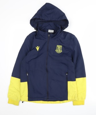 Macron Herren Windbreaker Jacke blau mit Kapuze - 2XS