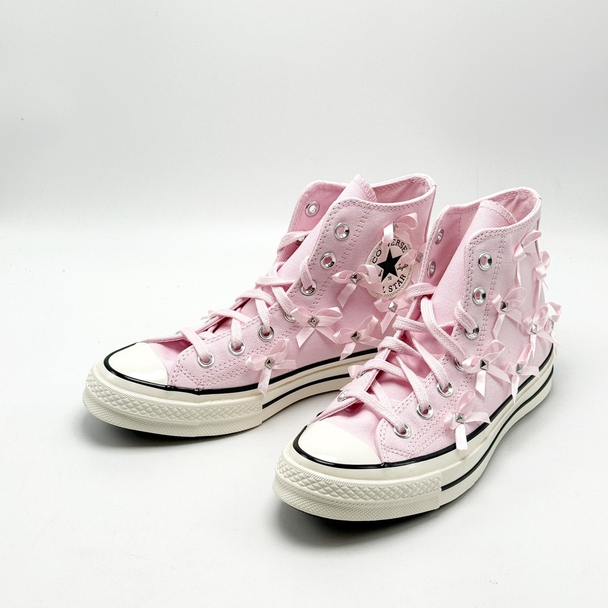 NEW* Unisex CONVERSE Chuck 70 HI Bow Studded PINK FROSTING