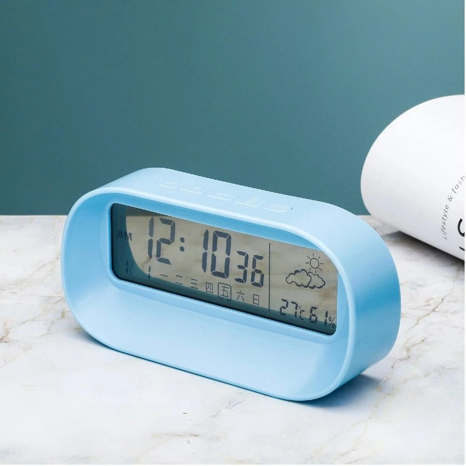 Plastic LED Digital Clock Mini Electronic Desk Clock Bedside Placement - Image 4 of 4