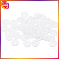 NäHknöPfe 80 StüCk 18Mm Weiß Harz Runde 4 LöCher FüR Kleidung Basteln Diy