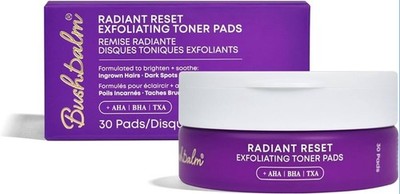 Bushbalm After Dark Brightening Gel Radiant Reset Exfoliating Toner Pads