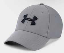 Under Armour Men's Blitzing 3.0 Stretch Fit Cap Graphite/Black Size M/L NWT