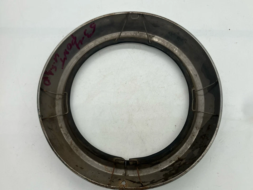 53-54 Pontiac Catalina Chieftain Torpedo Headlight Headlamp Ring Bezel Pair NOS - Image 3 of 4