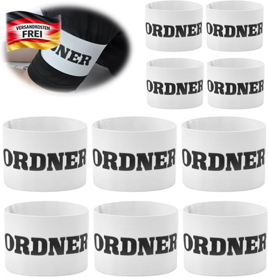 Armbinden Set 10 Stück verstellbar für Sportveranstaltungen, Fußball, Sicherheit