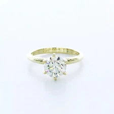 Solitaire Engagement Ring Classic 14K Gold 1.88 CT Round Lab-Grown Diamond H VS1