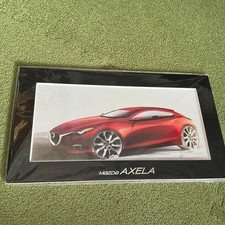 Mazda Axela Design Sketch Framed Art Novelty