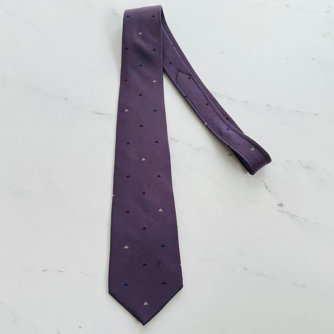 Renoma purple triangular pattern necktie high-qua… - image 8