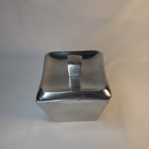 Vintage Pewter Square Covered Box - Picture 2 of 8